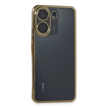 Newface Xiaomi Redmi 13C Kılıf Razer Lensli Silikon - Gold