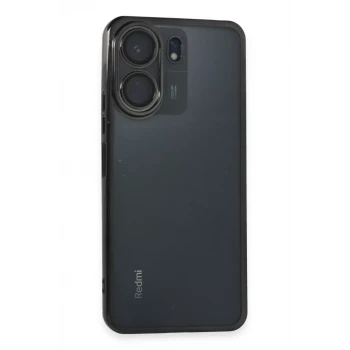 Newface Xiaomi Redmi 13C Kılıf Razer Lensli Silikon - Siyah