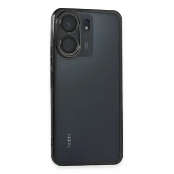 Newface Xiaomi Redmi 13C Kılıf Razer Lensli Silikon - Siyah