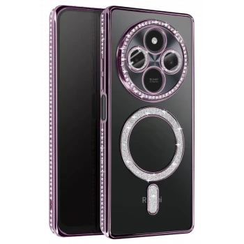 Newface Xiaomi Redmi 14C Joke Simli Magneticsafe Kılıf - Derin Mor