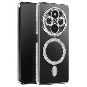 Newface Xiaomi Redmi 14C Joke Simli Magneticsafe Kılıf - Gümüş