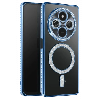 Newface Xiaomi Redmi 14C Joke Simli Magneticsafe Kılıf - Mavi