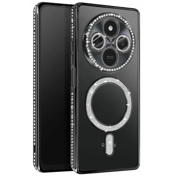 Newface Xiaomi Redmi 14C Joke Simli Magneticsafe Kılıf - Siyah