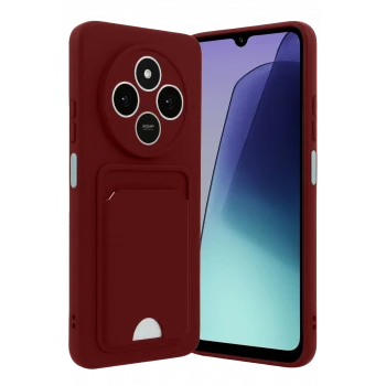 Newface Xiaomi Redmi 14C Kelvin Kartvizitli Silikon - Bordo