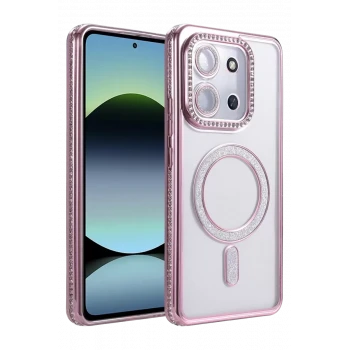 Newface Xiaomi Redmi 15C 4G Joke Simli Magneticsafe Kılıf - Pembe