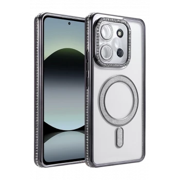 Newface Xiaomi Redmi 15C 4G Joke Simli Magneticsafe Kılıf - Siyah