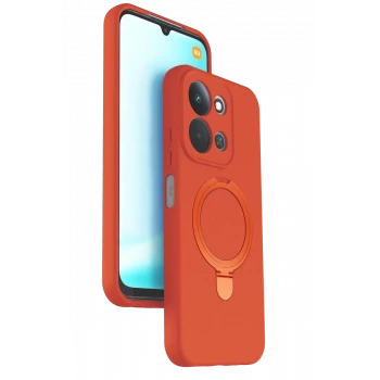 Newface Xiaomi Redmi 15C 4G Regal Magsafe Standlı Kapak - Turuncu