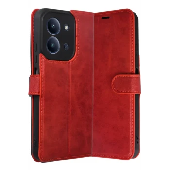 Newface Xiaomi Redmi 15C 4G Trend S Plus Kapaklı Kılıf - Kırmızı