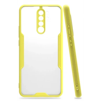 Newface Xiaomi Redmi 9 Kılıf Platin Silikon - Sarı