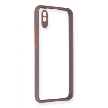 Newface Xiaomi Redmi 9A Kılıf Miami Şeffaf Silikon - Açık Mor