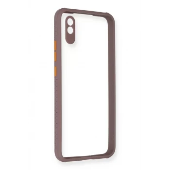 Newface Xiaomi Redmi 9A Kılıf Miami Şeffaf Silikon - Açık Mor