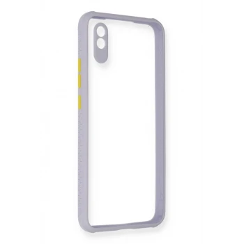 Newface Xiaomi Redmi 9A Kılıf Miami Şeffaf Silikon - Lila
