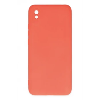 Newface Xiaomi Redmi 9A Kılıf Nano içi Kadife Silikon - Turuncu