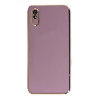 Newface Xiaomi Redmi 9A Kılıf Volet Silikon - Mor