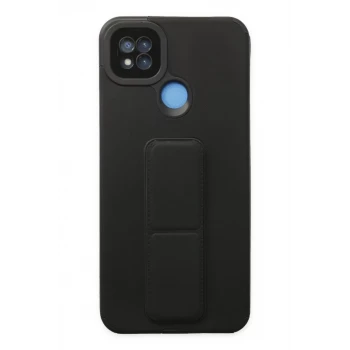Newface Xiaomi Redmi 9C Kılıf Mega Standlı Silikon - Siyah
