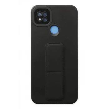 Newface Xiaomi Redmi 9C Kılıf Mega Standlı Silikon - Siyah