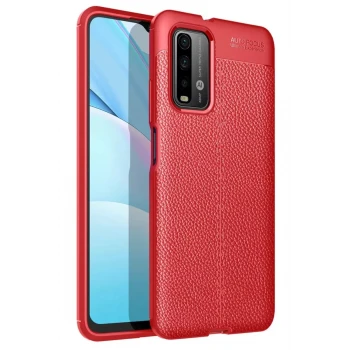Newface Xiaomi Redmi 9T Kılıf Auto Focus Kapak - Kırmızı