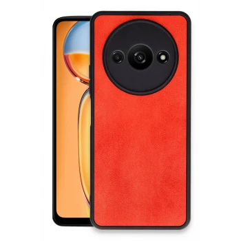 Newface Xiaomi Redmi A3 4G Kılıf Aras Deri Kapak - Kırmızı