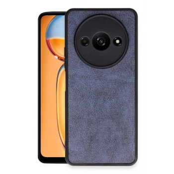 Newface Xiaomi Redmi A3 4G Kılıf Aras Deri Kapak - Lacivert