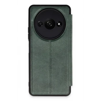 Newface Xiaomi Redmi A3 4G Kılıf Flip Cover - Koyu Yeşil
