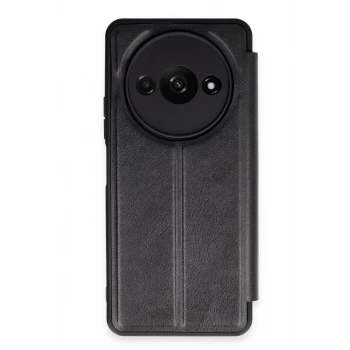 Newface Xiaomi Redmi A3 4G Kılıf Flip Cover - Siyah