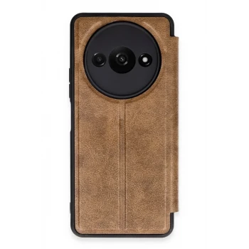 Newface Xiaomi Redmi A3 4G Kılıf Flip Cover - Taba
