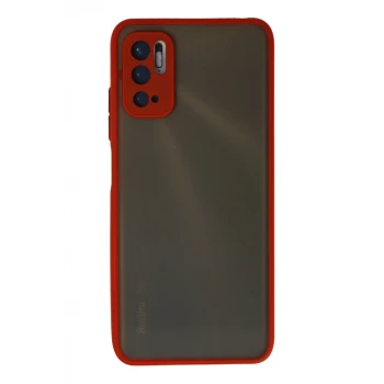 Newface Xiaomi Redmi Note 10 5G Kılıf Montreal Silikon Kapak - Kırmızı