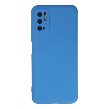 Newface Xiaomi Redmi Note 10 5G Kılıf Nano içi Kadife Silikon - Mavi