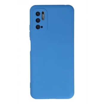 Newface Xiaomi Redmi Note 10 5G Kılıf Nano içi Kadife Silikon - Mavi