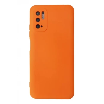 Newface Xiaomi Redmi Note 10 5G Kılıf Nano içi Kadife Silikon - Turuncu