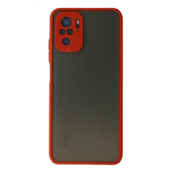 Newface Xiaomi Redmi Note 10 Kılıf Montreal Silikon Kapak - Kırmızı