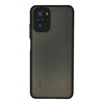 Newface Xiaomi Redmi Note 10 Kılıf Montreal Silikon Kapak - Siyah