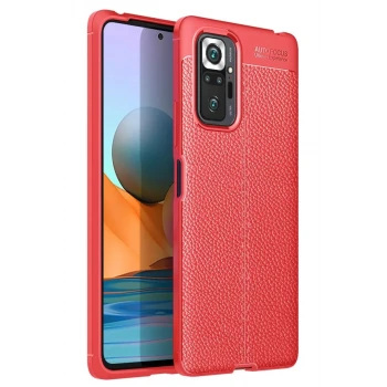 Newface Xiaomi Redmi Note 10 Pro Kılıf Auto Focus Kapak - Kırmızı