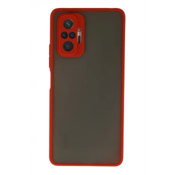 Newface Xiaomi Redmi Note 10 Pro Kılıf Montreal Silikon Kapak - Kırmızı