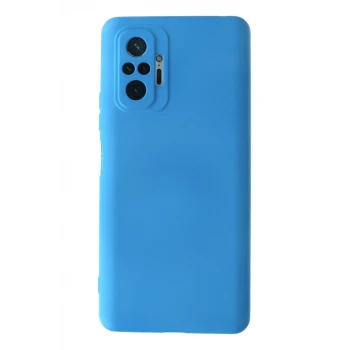 Newface Xiaomi Redmi Note 10 Pro Kılıf Nano içi Kadife Silikon - Mavi