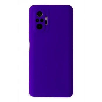 Newface Xiaomi Redmi Note 10 Pro Kılıf Nano içi Kadife Silikon - Mor