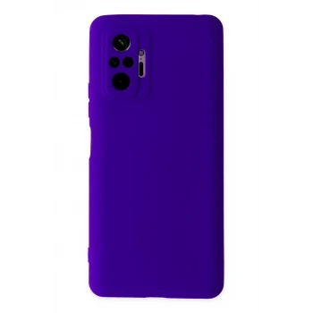 Newface Xiaomi Redmi Note 10 Pro Kılıf Nano içi Kadife Silikon - Mor