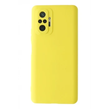 Newface Xiaomi Redmi Note 10 Pro Kılıf Nano içi Kadife Silikon - Sarı