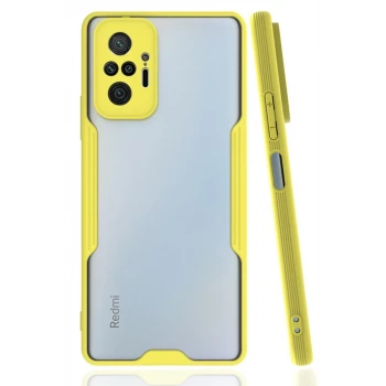 Newface Xiaomi Redmi Note 10 Pro Kılıf Platin Silikon - Sarı