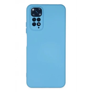 Newface Xiaomi Redmi Note 11 Kılıf Nano içi Kadife Silikon - Mavi