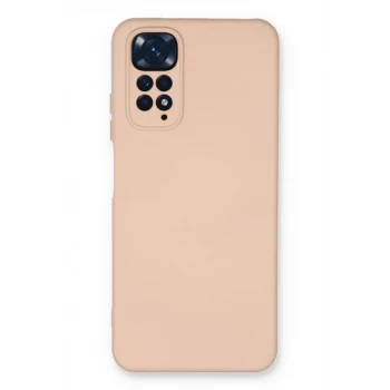 Newface Xiaomi Redmi Note 11 Kılıf Nano içi Kadife Silikon - Pudra
