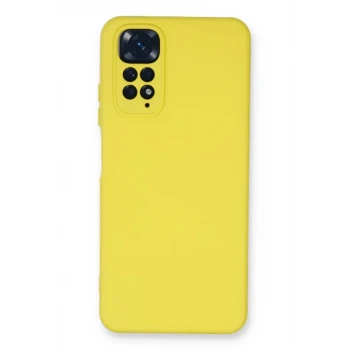 Newface Xiaomi Redmi Note 11 Kılıf Nano içi Kadife Silikon - Sarı