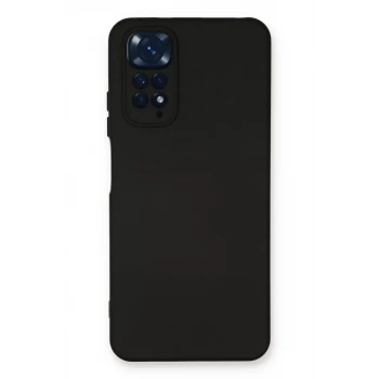 Newface Xiaomi Redmi Note 11 Kılıf Nano içi Kadife Silikon - Siyah