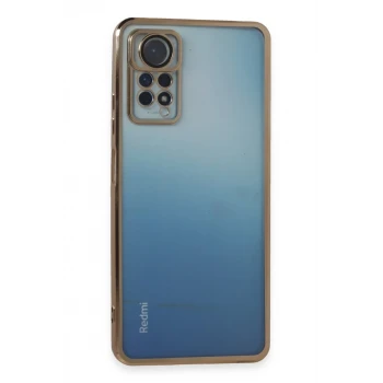 Newface Xiaomi Redmi Note 11 Pro Kılıf Razer Lensli Silikon - Gold