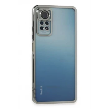 Newface Xiaomi Redmi Note 11 Pro Kılıf Razer Lensli Silikon - Gümüş