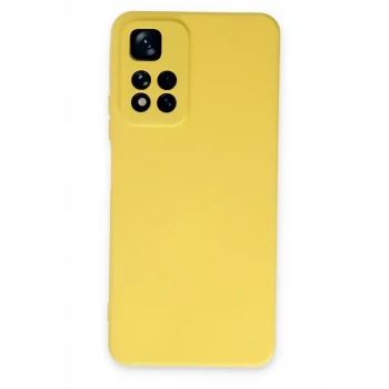 Newface Xiaomi Redmi Note 11 Pro Plus 5G Kılıf Nano içi Kadife Silikon - Sarı
