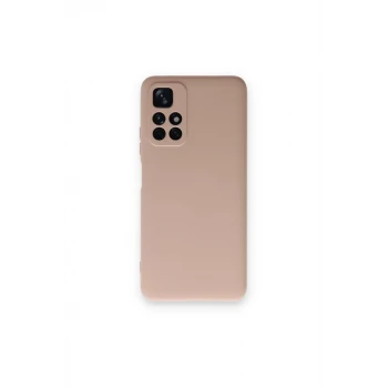 Newface Xiaomi Redmi Note 11T Kılıf Nano içi Kadife Silikon - Pudra