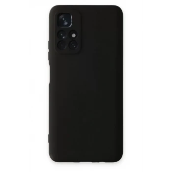 Newface Xiaomi Redmi Note 11T Kılıf Nano içi Kadife Silikon - Siyah
