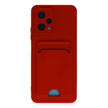 Newface Xiaomi Redmi Note 12 4G Kılıf Kelvin Kartvizitli Silikon - Kırmızı