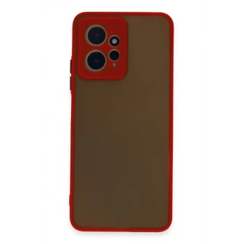 Newface Xiaomi Redmi Note 12 4G Kılıf Montreal Silikon Kapak - Kırmızı